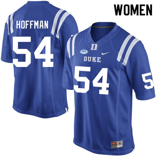 Women #54 Jason Hoffman Duke Blue Devils College Football Jerseys Sale-Blue
